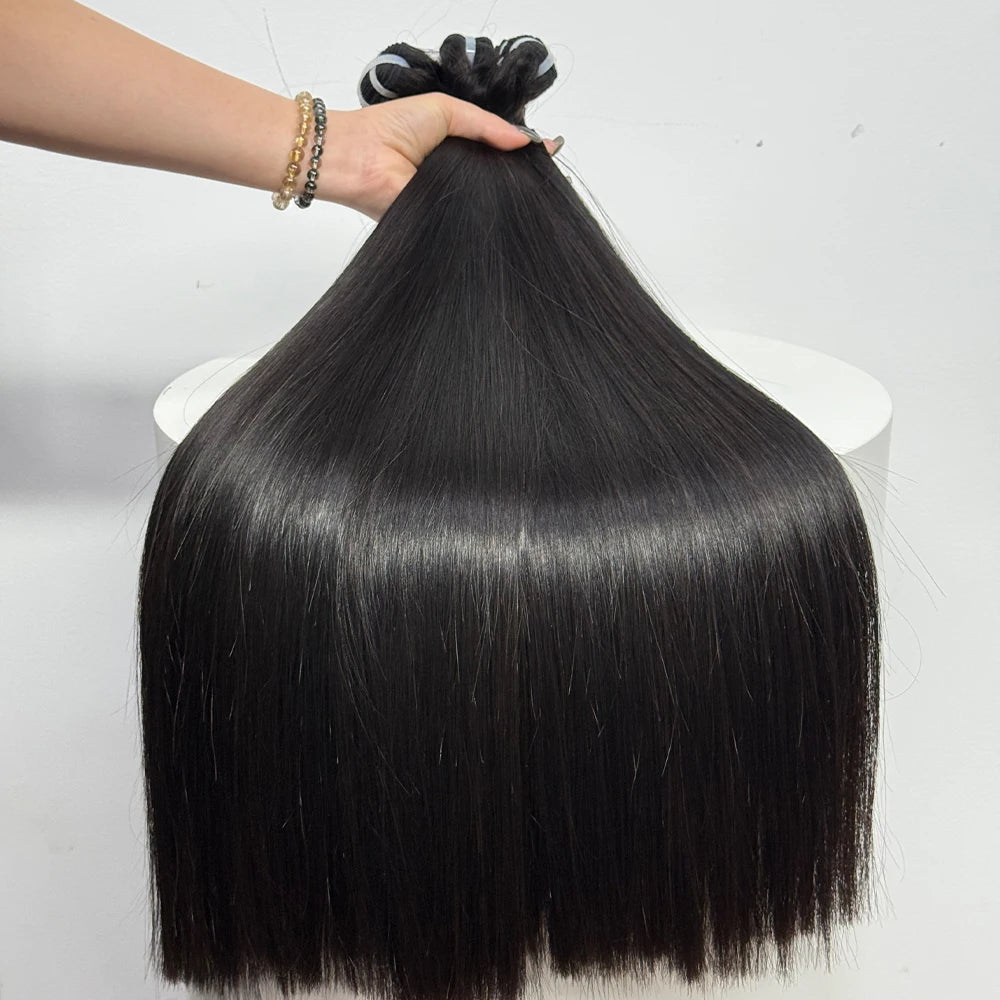 Bone Straight Bundles 16A Grade Double Drawn Vietnamese Human Hair Extensions Full Thick End Top Quality 100g/Bundle