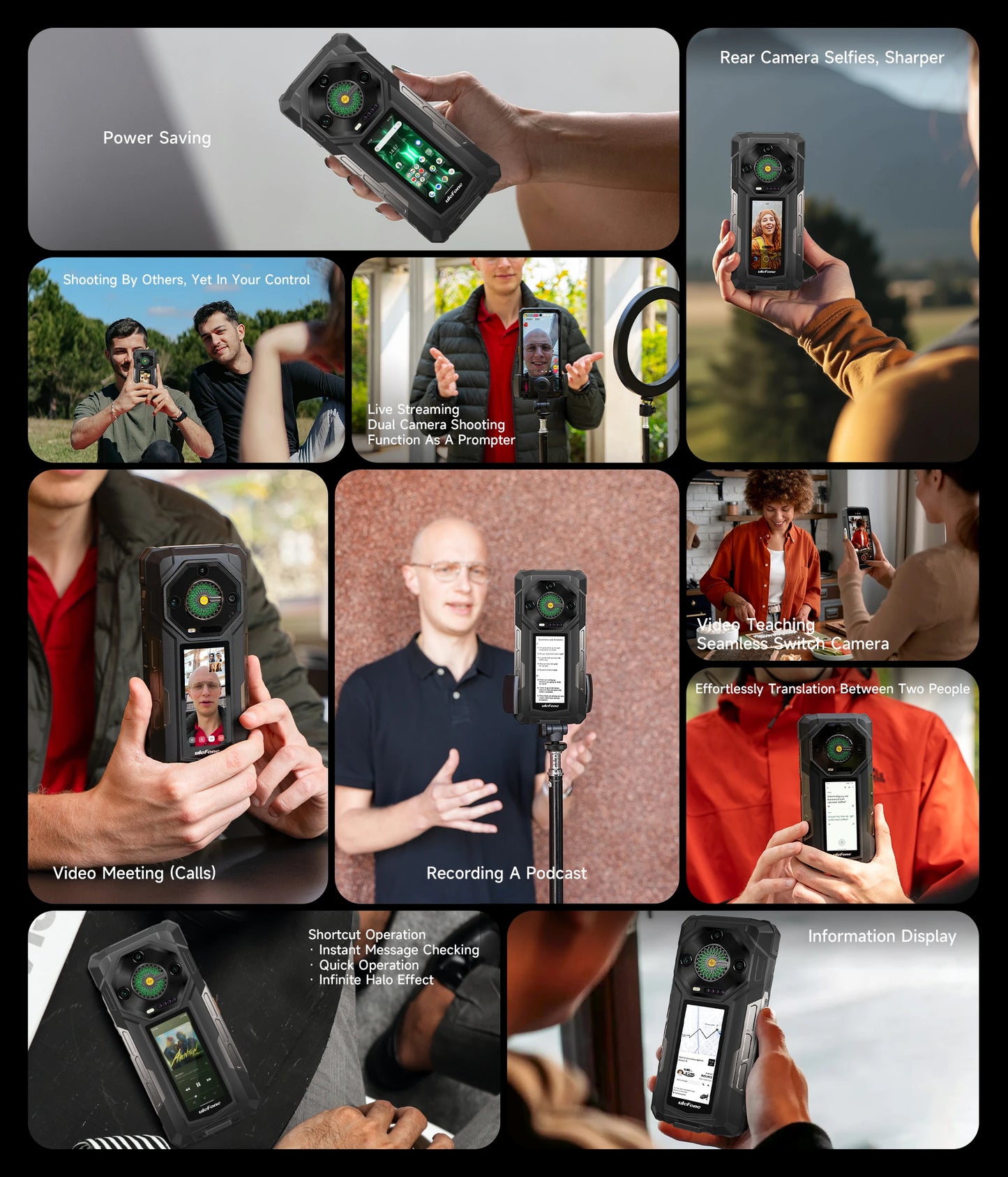 【World Premiere】Ulefone Armor 33 Pro 5G Rugged Phone 25500 mAh 512GB ROM 120Hz 6.59”3.4" Rear Screen NFC Android Smartphone