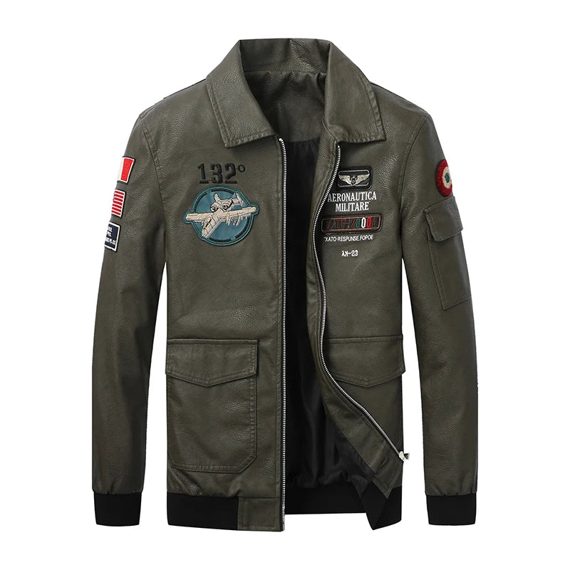 Man Leisure Fashion Locomotive Coats New Leather Clothing Jacket Spring Autumn Windproof Simplicity Keep Warm Coat Tops Man