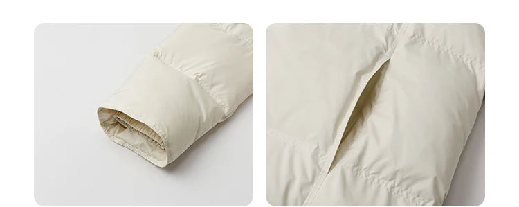 CHIC VEN Women Down Coats Loose New 90 White Duck Down Jacket Medium Long Hooded Female Down Jacket Autumn Winter 2024