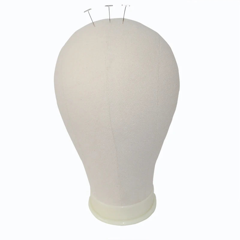 Wig Stand with Head Canvas Wig Mannequin Head for Hairstyle Display Making Wig Head Wig Supports Holder