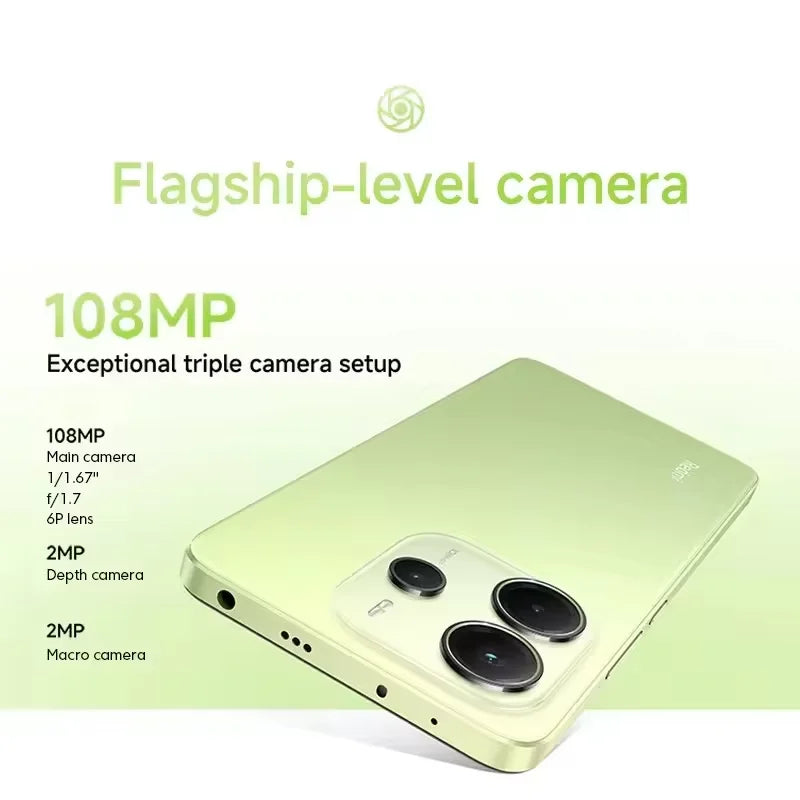 Xiaomi Redmi Note 14 4G NFC helium G99-Ultra 6,67 ''AMOLED screen 120 Hz 108 MP IA camera 5500 mAh battery,Charger Not Included