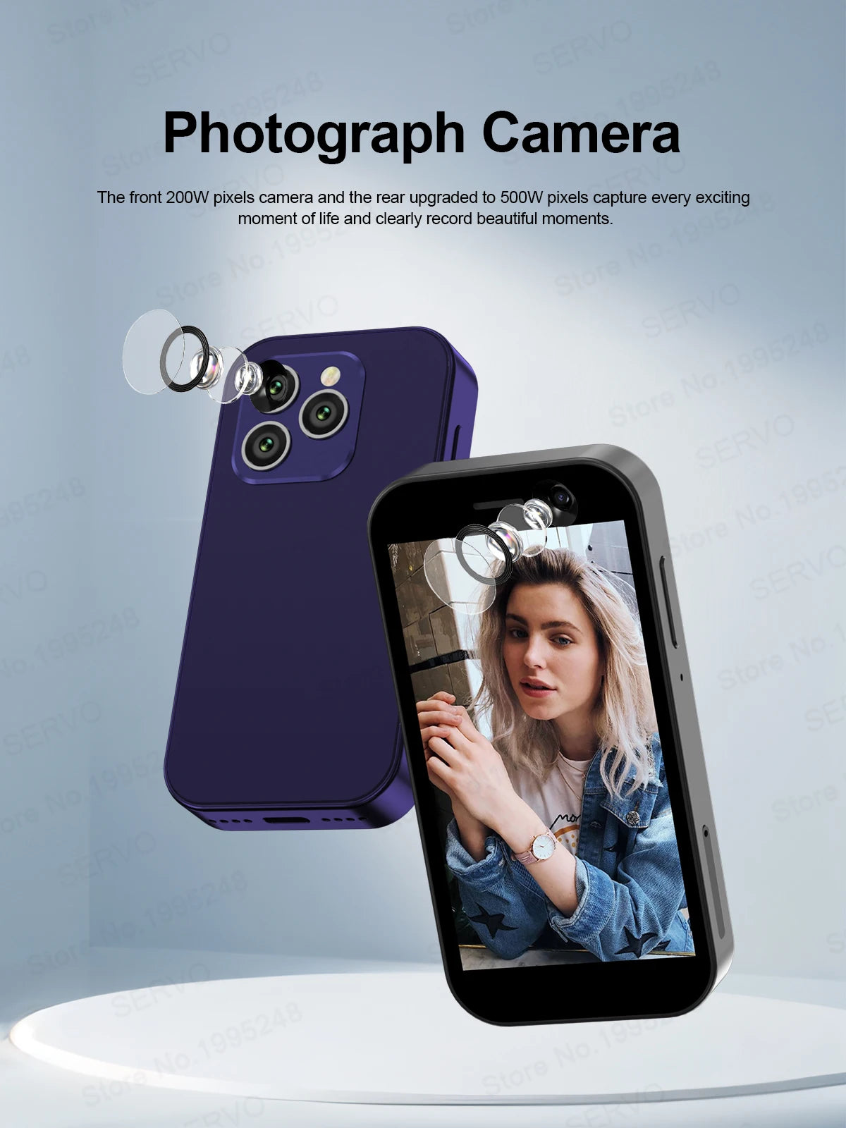 2025 HOT SALE SERVO KING8000 4G Mini Smartphone Android Global GPS 3.0" Display 5MP+2MP WIFI 2000mAh Battery Small Mobile Phones