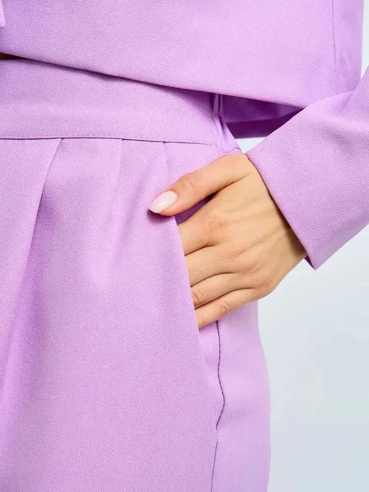 Women's Clothing 2025 Autumn New Fashion Casual Short Small Suit Slim Fit Trousers Women's Suit Костюм Женский Летний