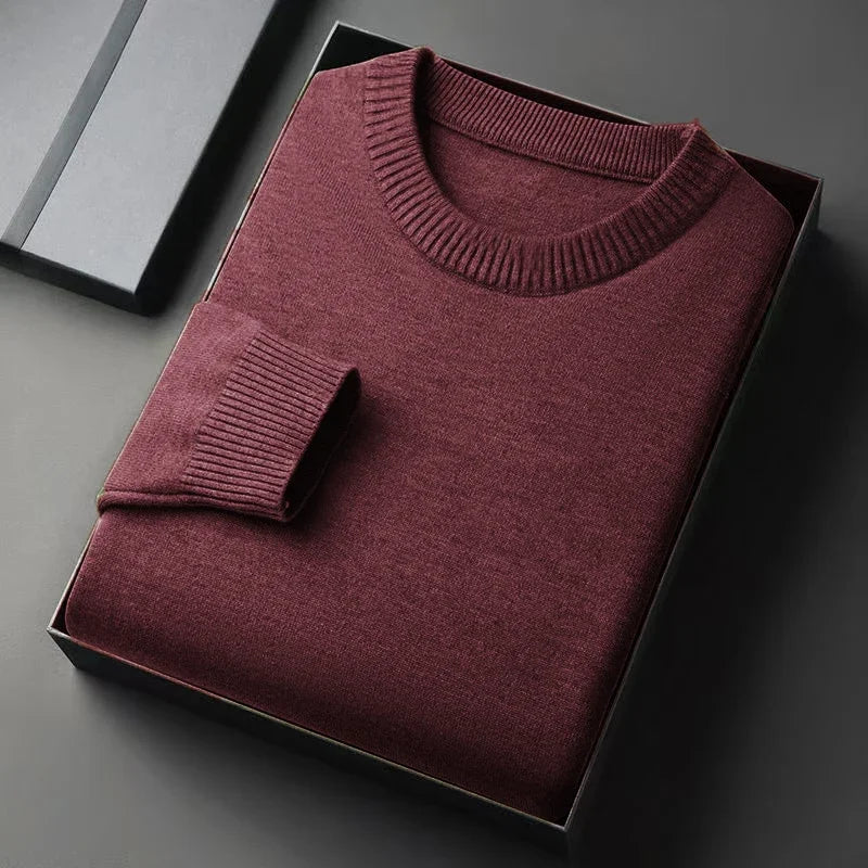 Men's Dress Crew Neck Sweater Slim Fit Lightweight Sweatshirts Knitted Pullover Streetwear Casual Fashion Long Sleeve Sweater