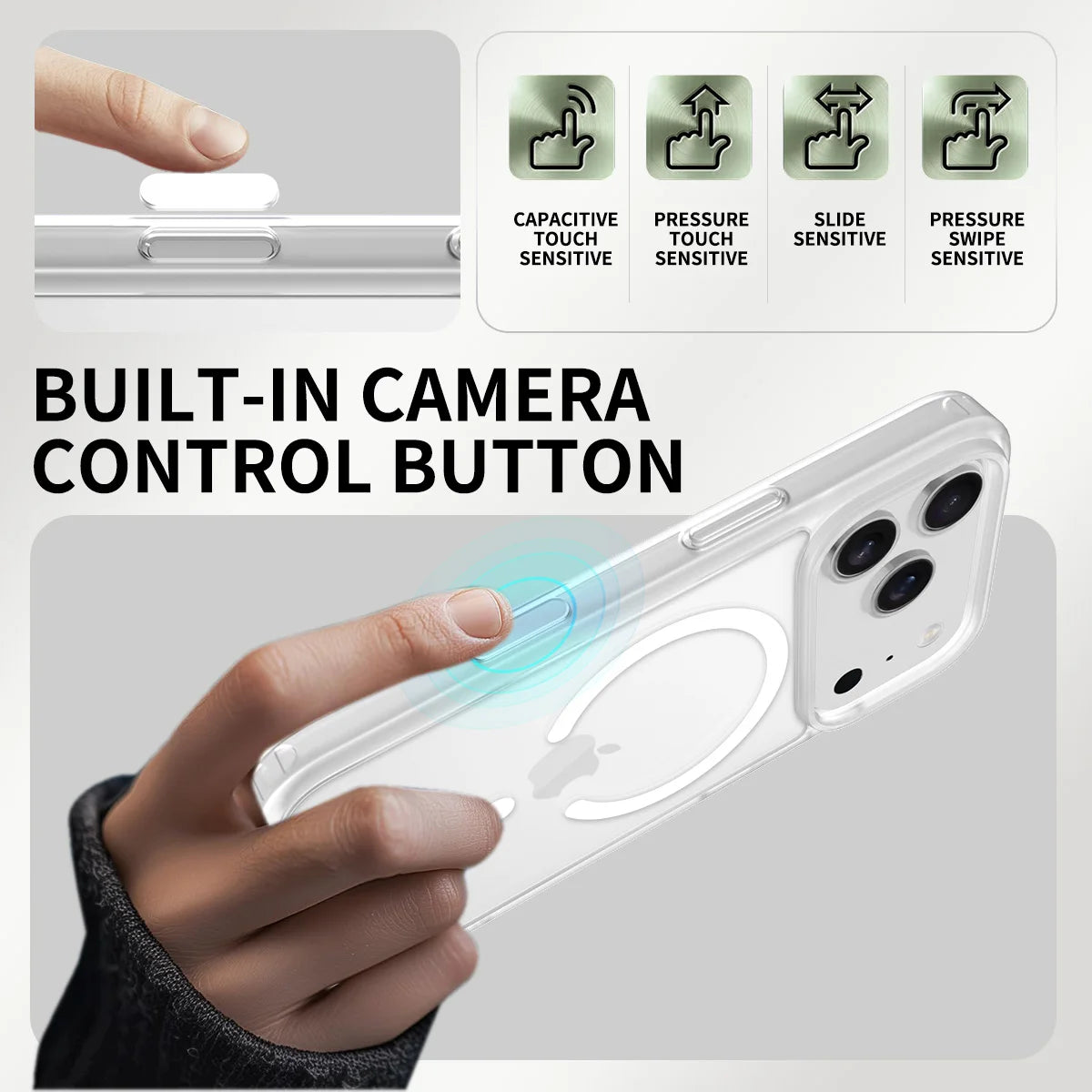 Fit iPhone 17 Pro Matte Case,Compatible with MagSafe Shockproof Protection Translucent Cover For iPhone 17 Air/17 Pro Max/17