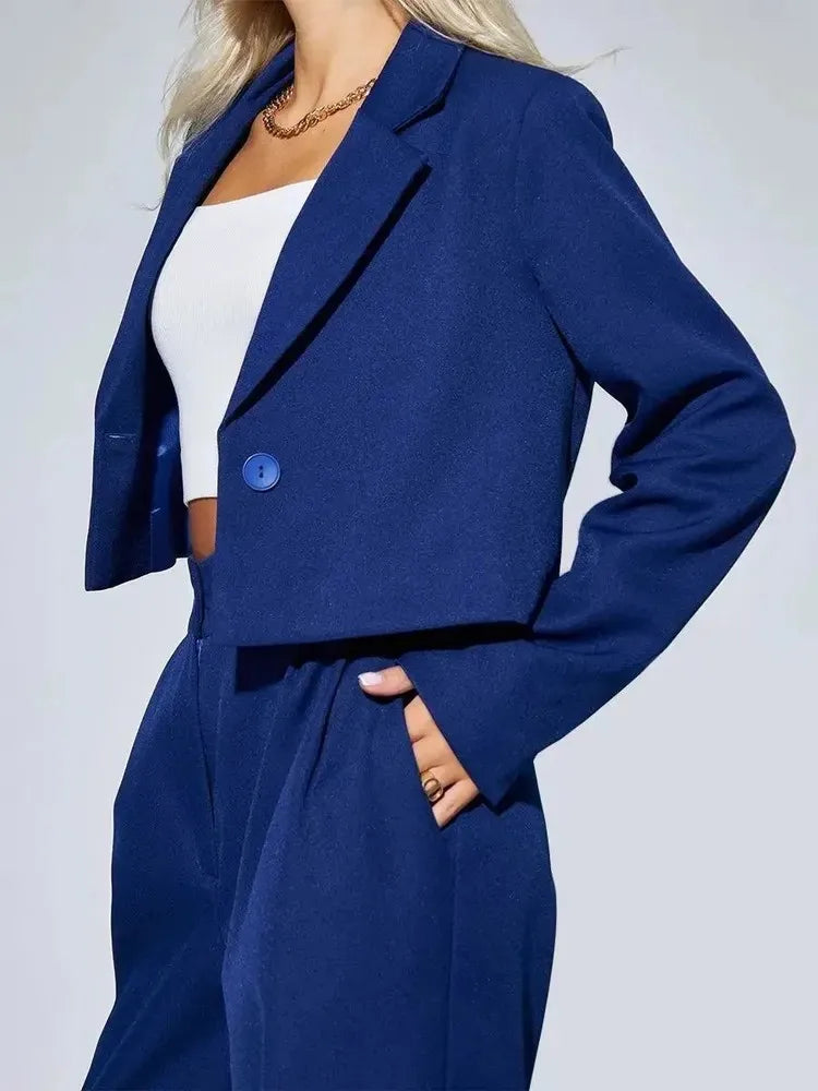 Women's Clothing 2025 Autumn New Fashion Casual Short Small Suit Slim Fit Trousers Women's Suit Костюм Женский Летний