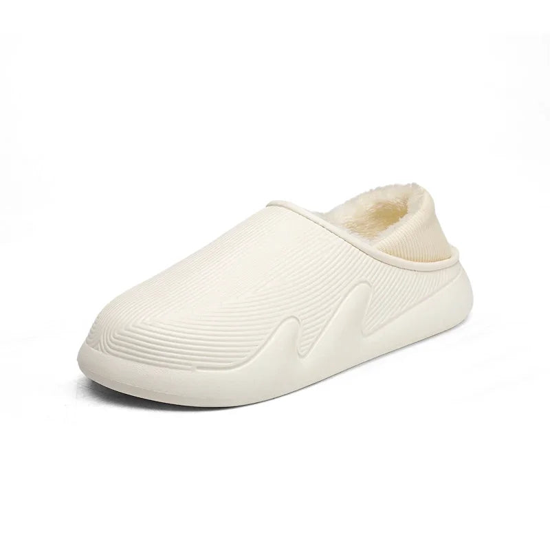 Slippers Men Indoor Fashion Waterproof Slides Home Bedroom Shoes New Style Warm and Fleece Cold Resistant Home Slippers