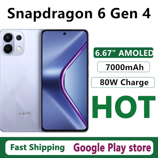 Original Oppo K12S Mobile Phone Snapdragon 6 Gen 4 OTA 6.67" AMOLED 120HZ 50.0MP Camera 7000mAh Battery 80W Charge Fingerprint