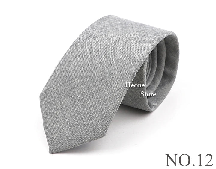Novelty New Solid Color Ties For Men 100%Cotton Handmade High Quality Necktie Pink Green Orange 6.5cm Skinny Slim Ties Accessory