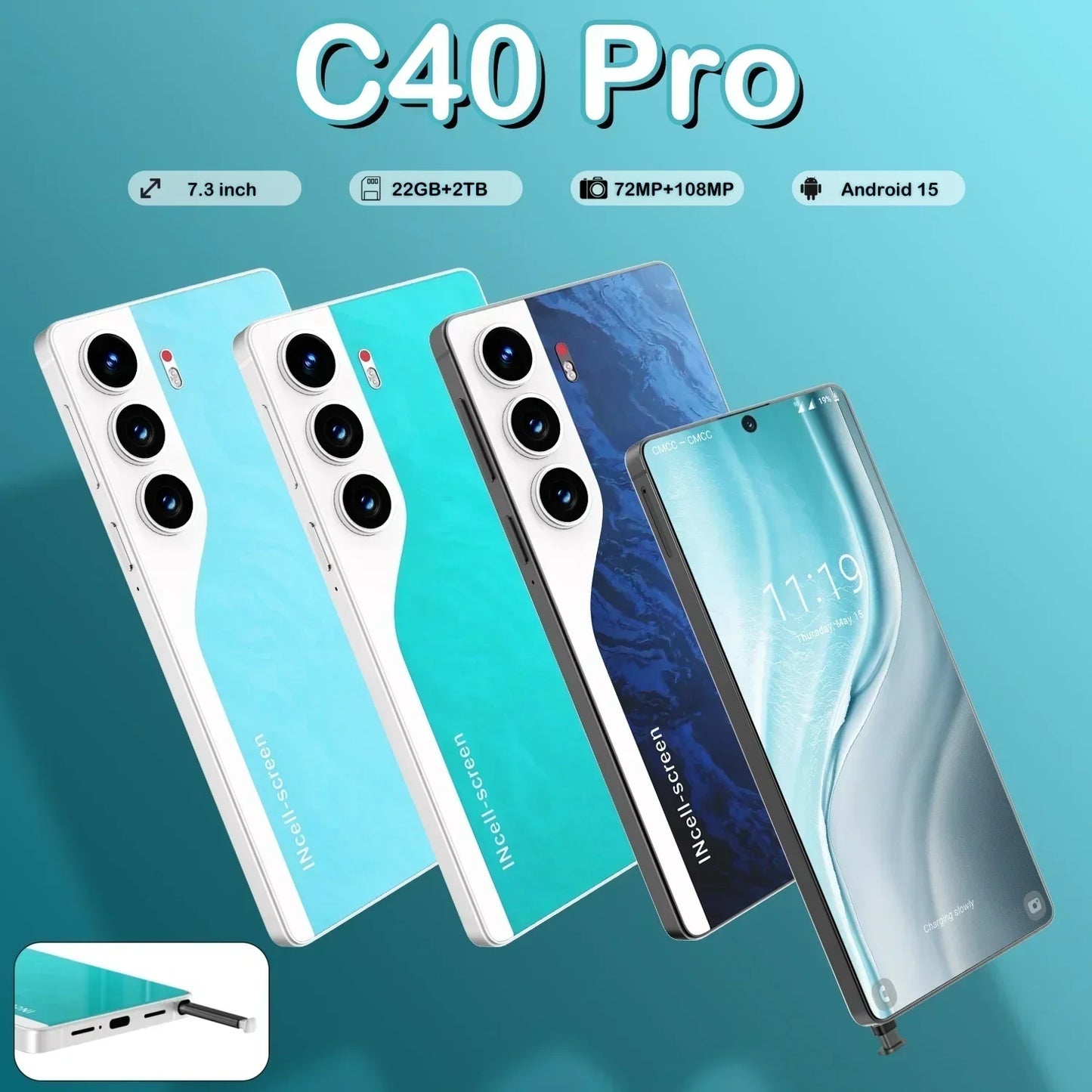 2025 HOT New Camon 40 Pro Original intelligent 5G dual card dual standby Android 14 system 108MP global version 8000mAh battery