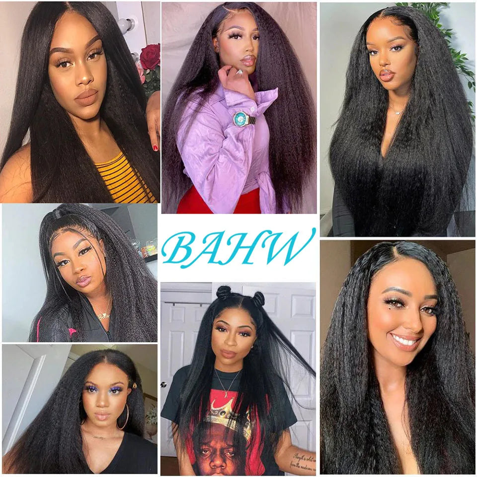 30 Inch Indian Raw Virgin Unprocessed 100% Virgin Human Hair Kinky Straight 1/2/3/4 PCS Bundles Yaki Straight For Black Women