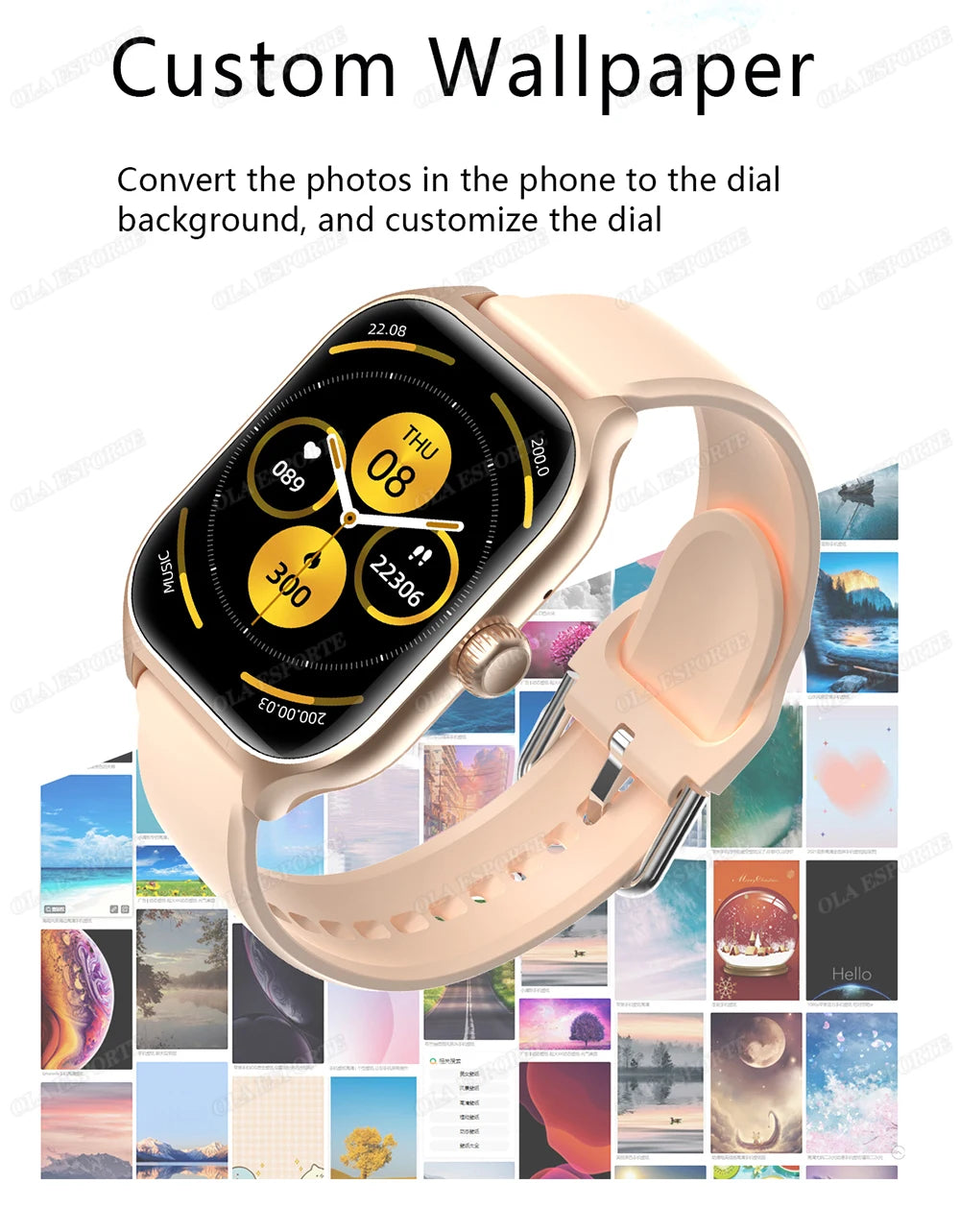 Smart Watch For Android IOS Watches 1.83inch HD Display Bluetooth Call Message Alert Music Sports Mode Smartwatch Men Women Gift