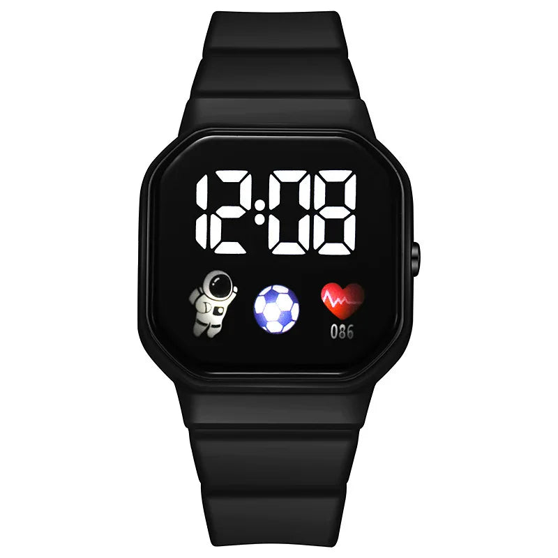 2025 LED Digital Watch For Kids Boys Sports Waterproof Watches Girls Silicone Digital Watch Casual Childrens Electronic Reloj