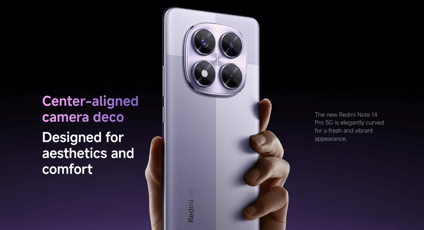 Global Version Redmi Note 14 Pro 5G Smartphone Dimensity 7300 Ultra NFC 200MP Camera 1.5K 120Hz AMOLED Display 45W Turbo Charge