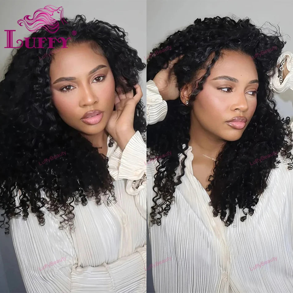 Curly Crochet Human Hair Knotless Pre-Separated Crochet Hair Water Curly With String Pre-Looped Feather Hair Extensions