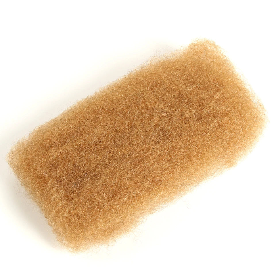 Brown Blonde Highlight  Afro Kinky Bulk Hair No Attachment Afro Curly Bulk Human Hair Remy Dreadlock Natural Color Braids Hair