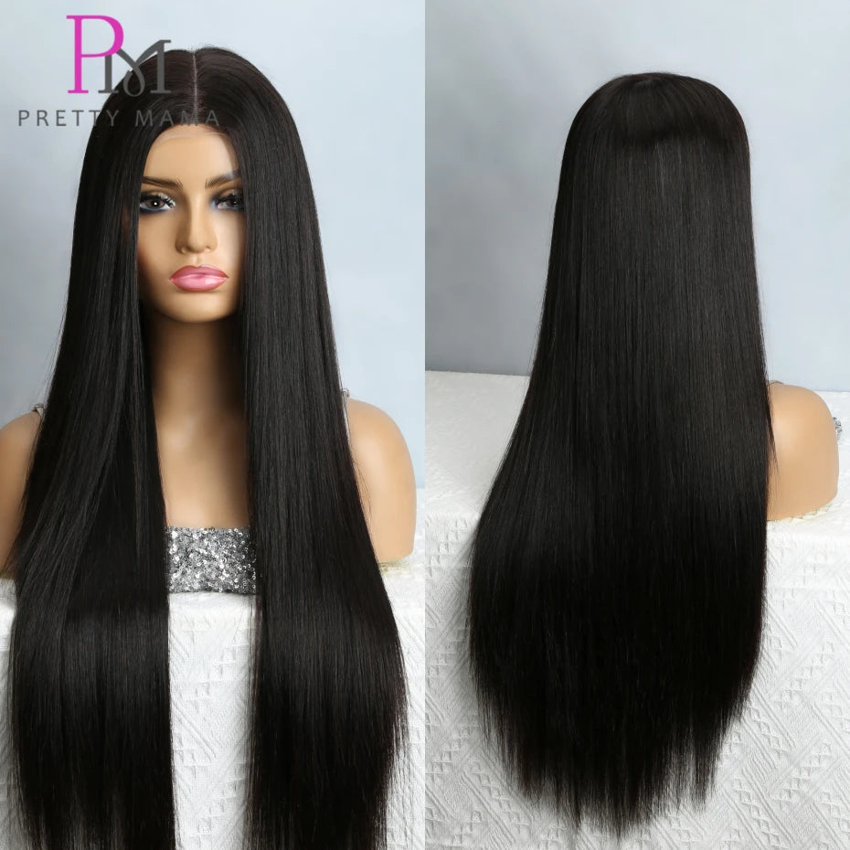 300 Density Human Hair Wigs Bone Straight Raw Vietnamese Lace Frontal Wig SDD Double Drawn Lace Front Wig 2x6 5x5 Closure Wigs