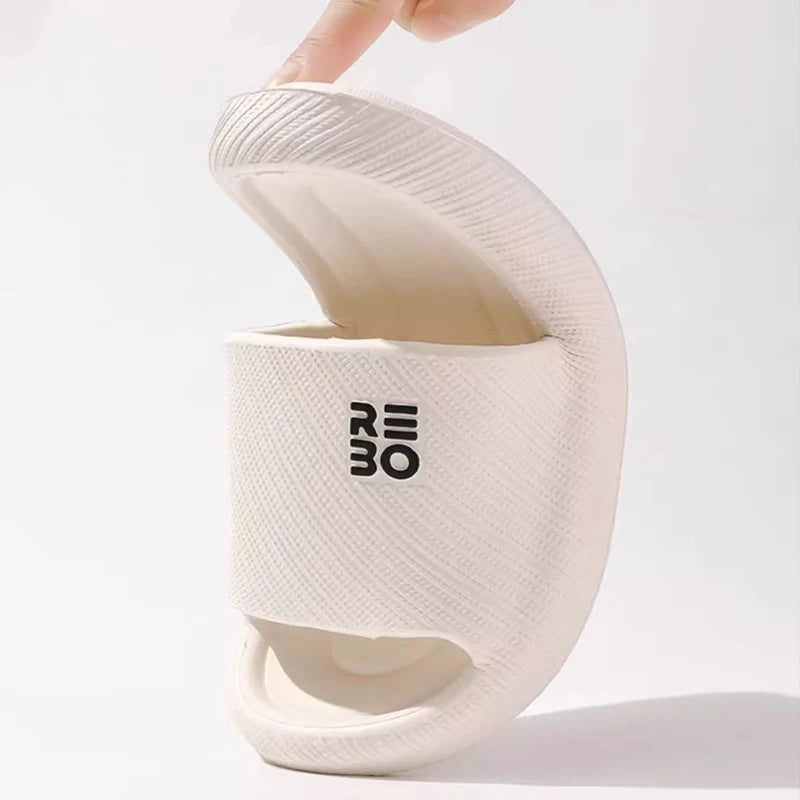 Summer Fashion Slippers Men Shoes Cloud Slippers For Men Home Flat Sandals Massage Flip Flops Couples Bathroom Indoor Slides