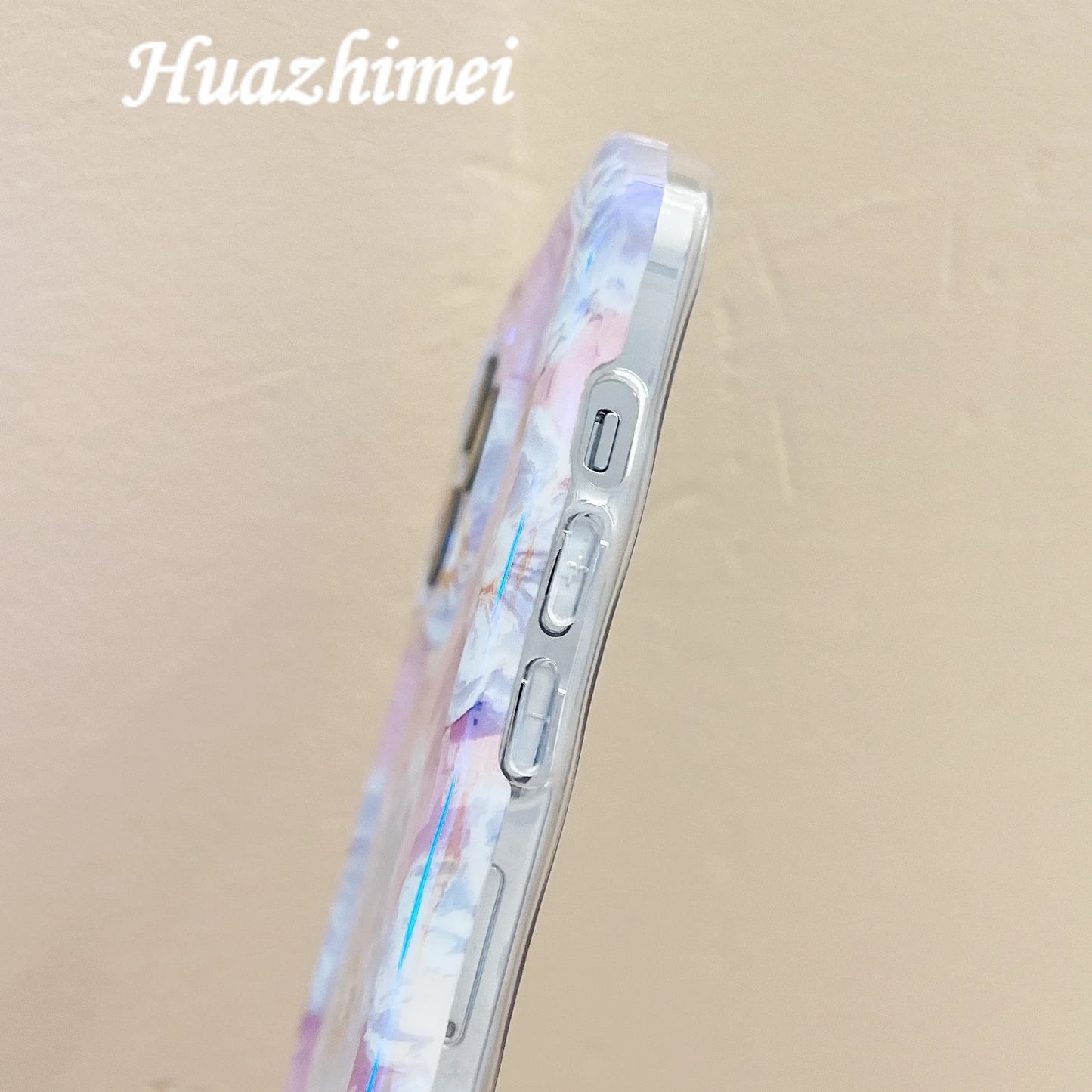 Luxury Laser Flowers Glitter iPhone Case For iPhone 11 12 13 15 16 17 Pro Max Air Plus Fashion Silicone Shockproof Bumper Cover