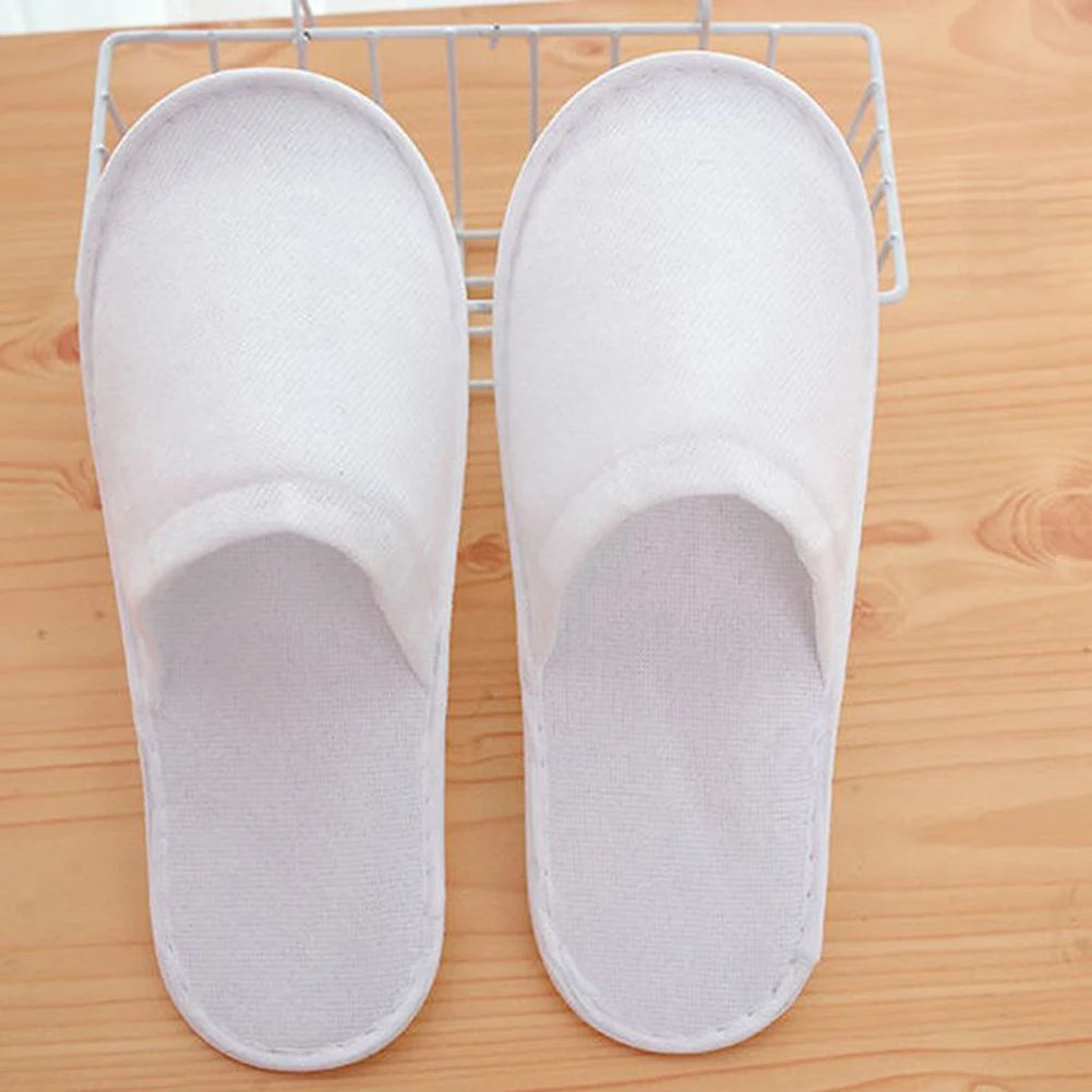 10Pair Lot Hotel Slippers Men Womens random color Velvet Travel Disposable Cotton Home Hospitality Shoes Cheap SPA Guest Slides