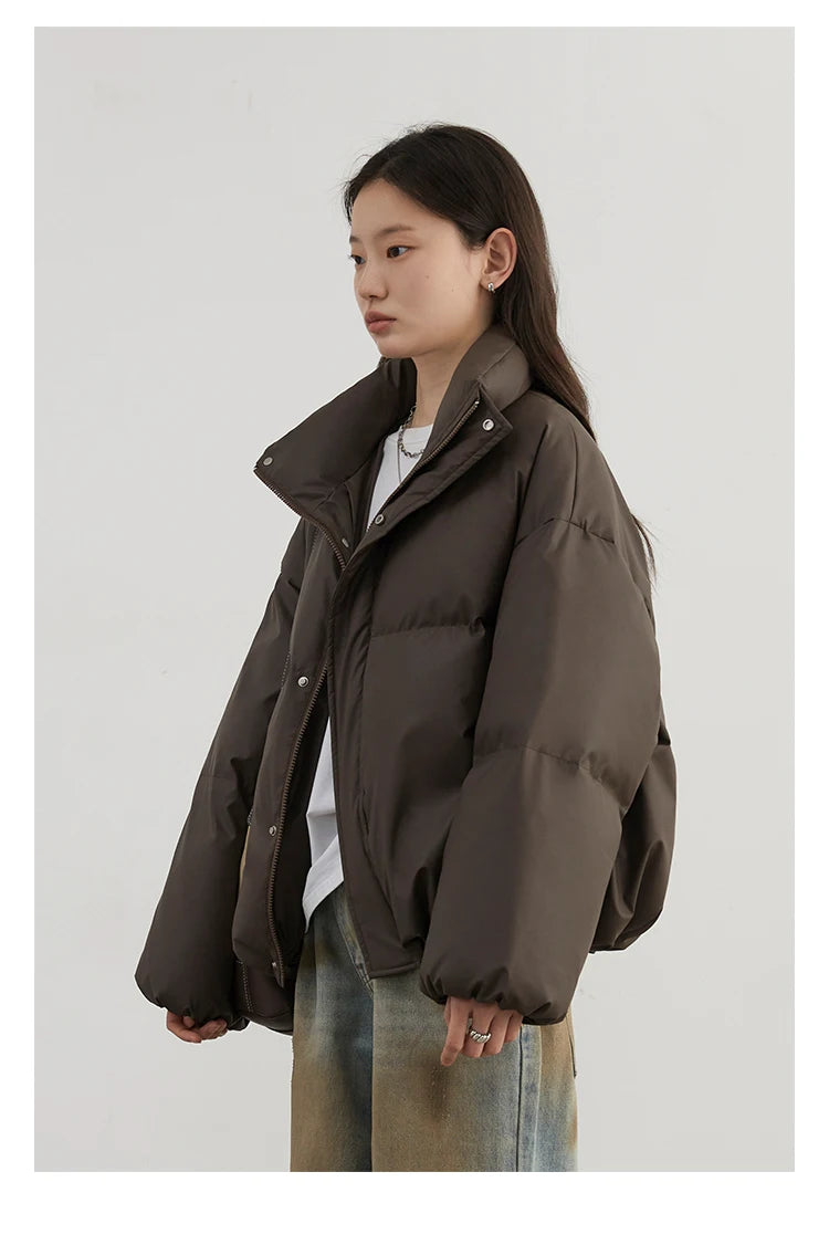 CHIC VEN Women Down Coats Solid Sports Casual Stand Collar PU 90 White Duck Down Ladies Down Jacket Autumn Winter 2025 Clothing