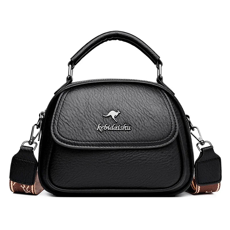 VANDERWAH Small Round Bag for Women Luxury Designer Handbag Lady High Quality Soft Leather Shoulder Bag Retro Color Commuter Sac