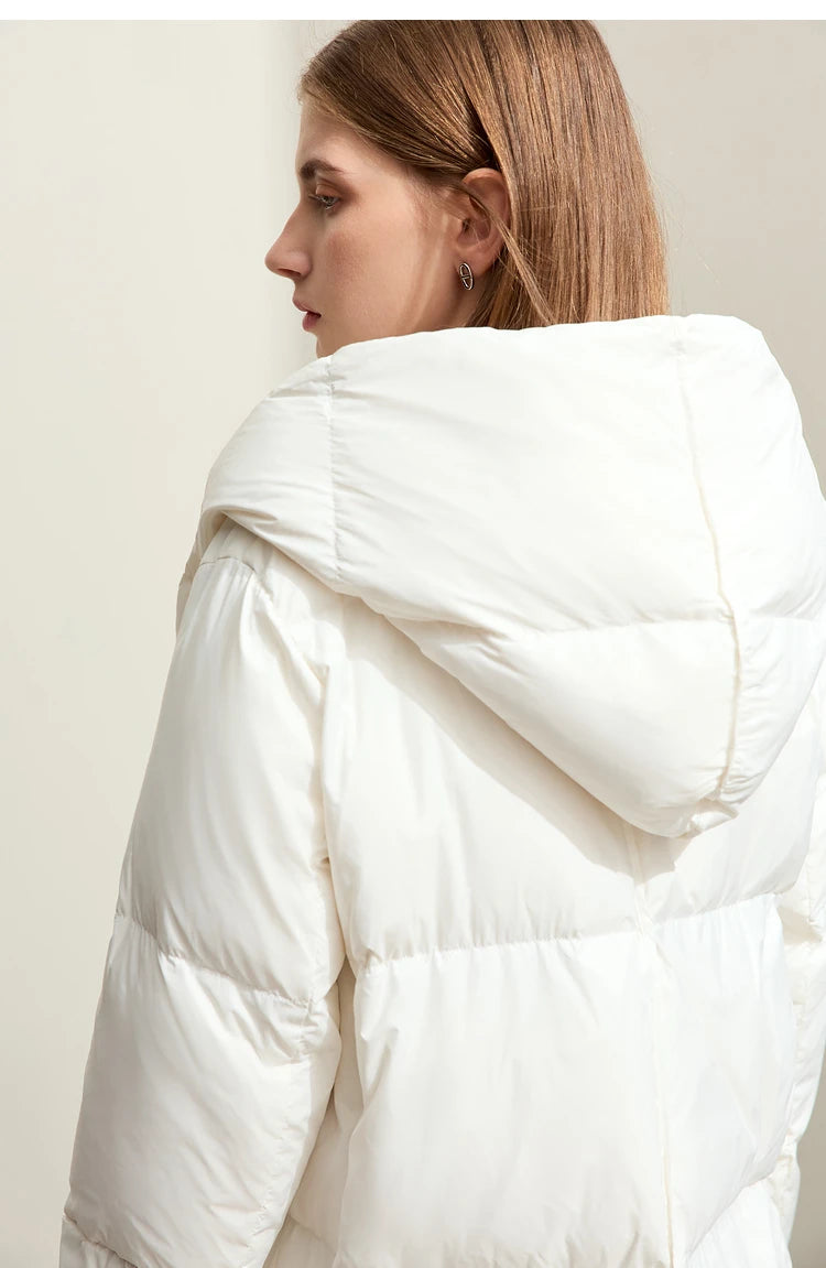 AMII Minimalist 2025 Down Jacket Coat Women Winter Warm Long Bread Puffer Coat Light Thick Quality Fashion Outerwear 12324060
