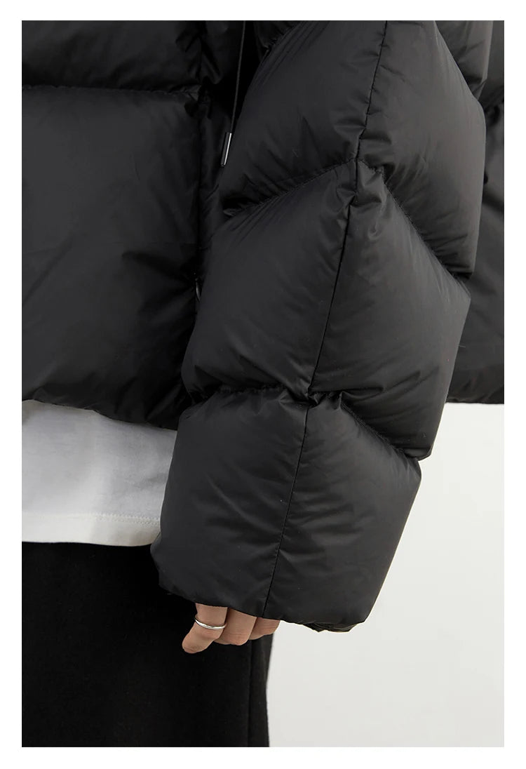 CHIC VEN Women Down Coats Loose Casual New Hooded 90 White Duck Down Female Down Jacket Autumn Winter 2025