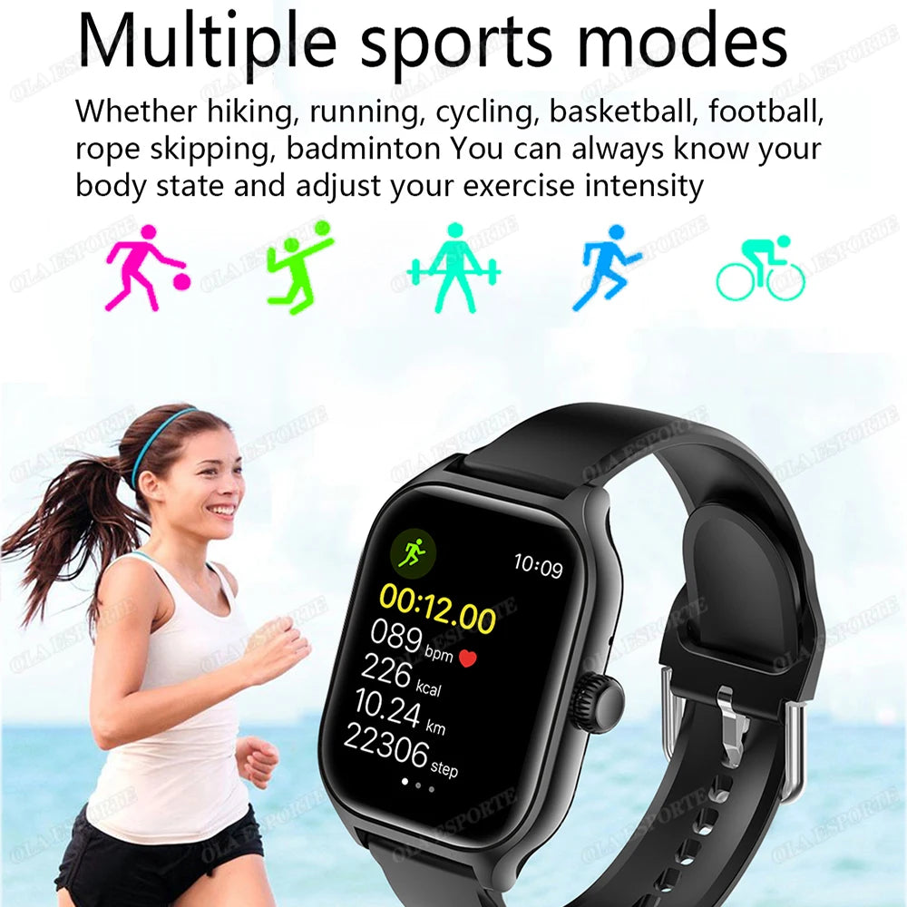 New Smart Watch Women Health Monitor Bluetooth Call Waterproof Wristwatch Sport Fitness Tracker Men Smartwatch For Android IOS