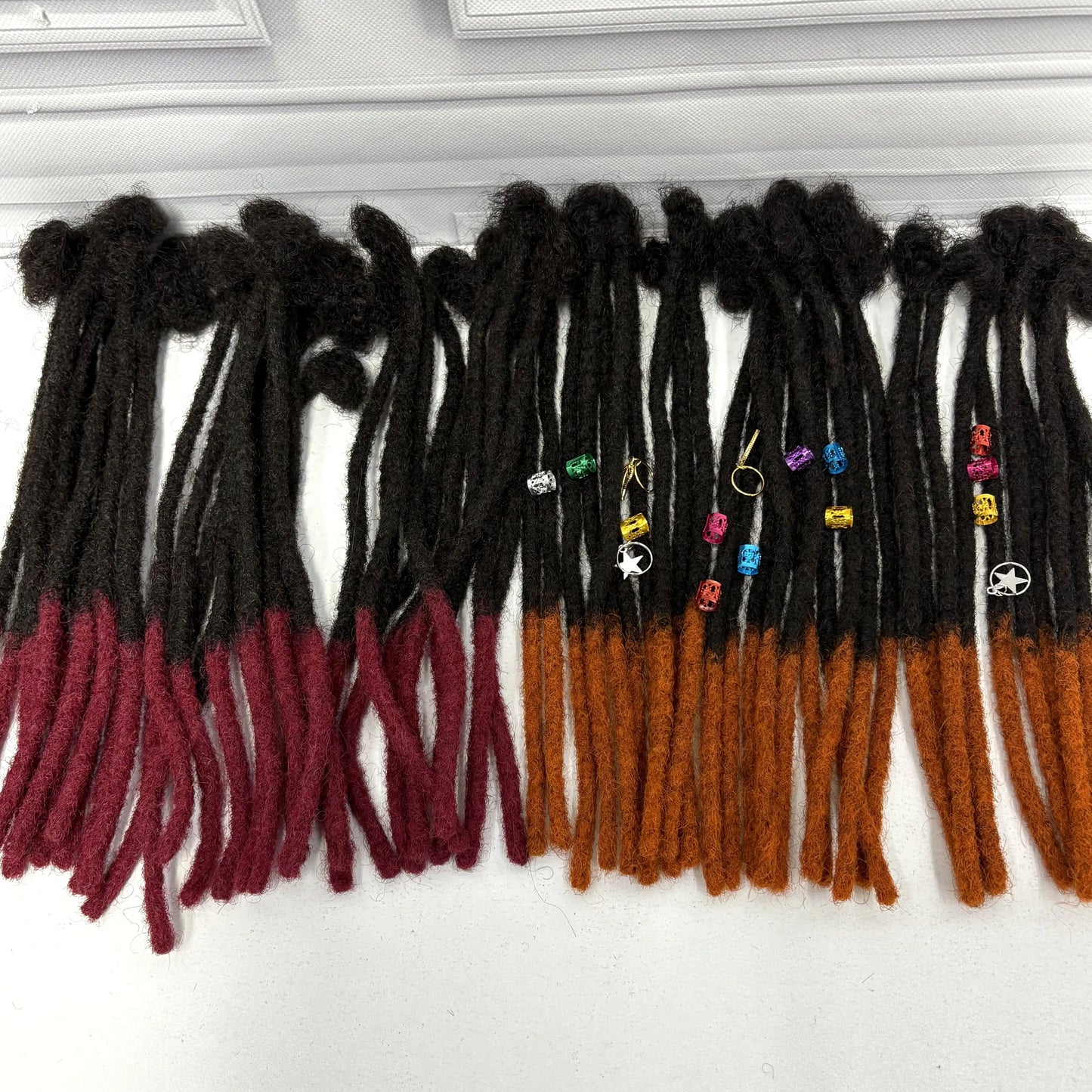 0.6cm Colored Loc Extension Human Hair 10 inch 50 Strands Full Handmade 100% Human Hair Loc Dreadlock Extensions for Men Women