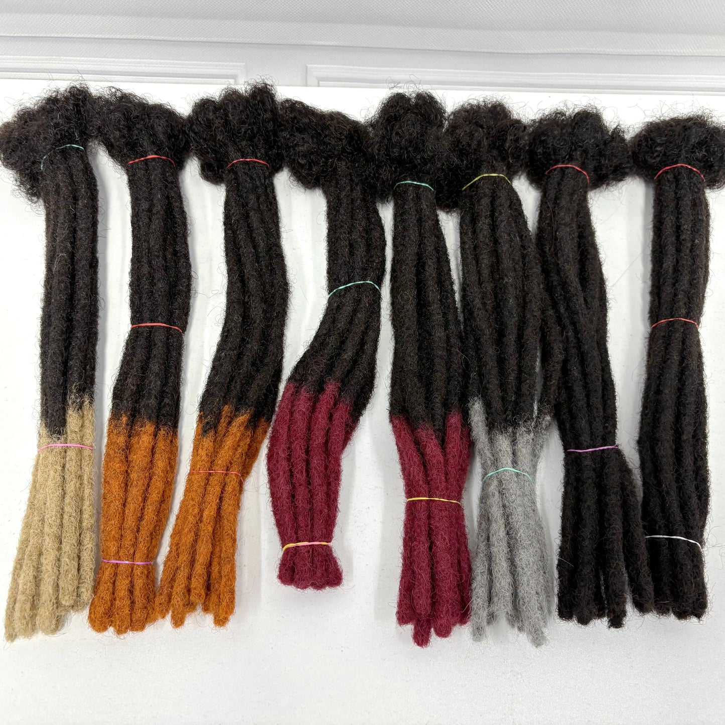 0.6cm Colored Loc Extension Human Hair 10 inch 50 Strands Full Handmade 100% Human Hair Loc Dreadlock Extensions for Men Women