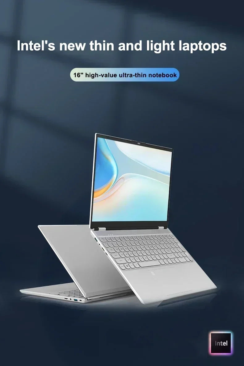 NEW  Laptop Intel N95 4K HD 120HZ Display 32GB+2TB Windows 11 Pro Office Gaming Notebook Computer Fingerprint Unlock PC