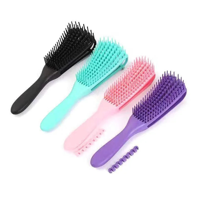 Hair Brush Scalp Massage Comb Hairbrush Bristle&Nylon Women Wet Curly Detangle Hair glove for Salon Hairdressing Styling Tools