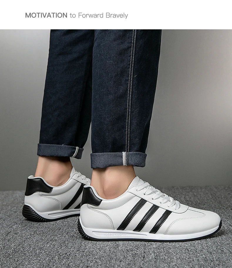 2025Summer Fashion Comfortable Classic New High-Quality Leather Agan Shoes Men's Sneakers Three Colors39-44