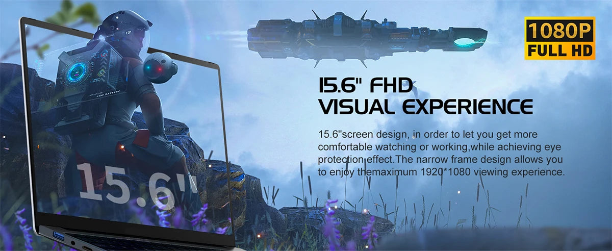 ACEKAMAS 15.6" Portable Laptop Computer Core i3 6100U Windows 11 Pro Gamer Notebook PC 16GB DDR4 1TB SSD Office Laptops Gaming