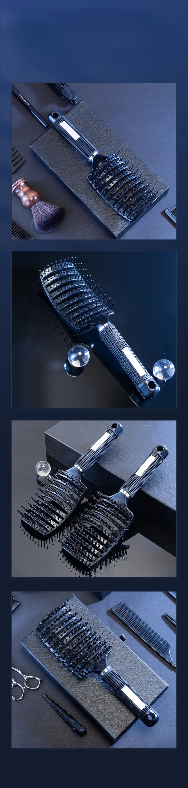 Hair Brush Scalp Massage Comb Hairbrush Bristle&Nylon Women Wet Curly Detangle Hair Brush for Salon Hairdressing Styling Tools