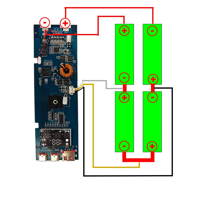 PD100W DIY Battery Charger Case Fast Charging for 4PCS 21700 Polymer 20000mA Battery Power Bank Box for Macbook Need Welding