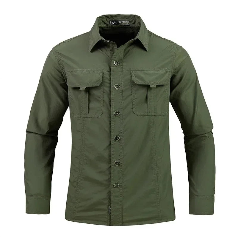Spring and Autumn Men's New Style Lightweight Breathable shirt tactical multifunctional shirt outdoor long sleeved work shirts