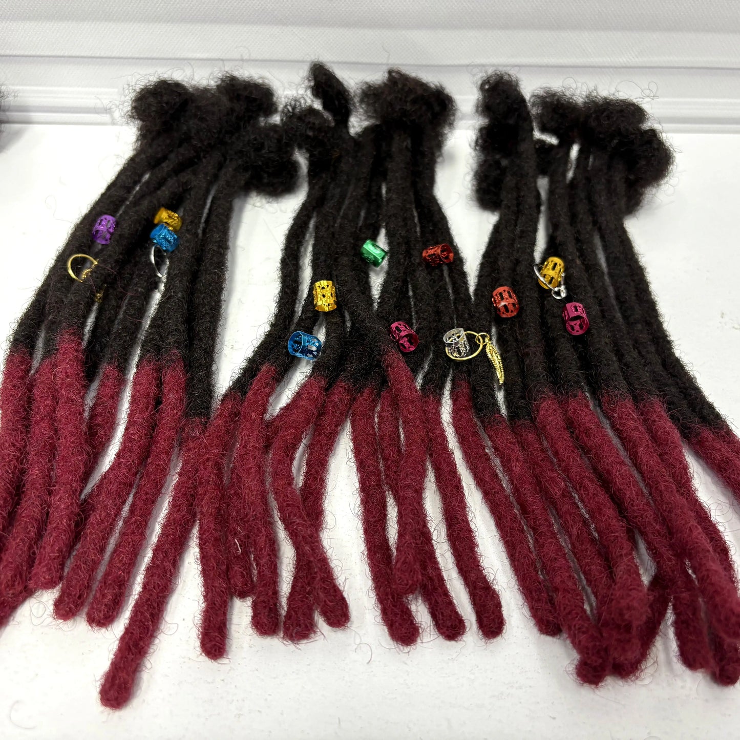 0.6cm Colored Loc Extension Human Hair 10 inch 50 Strands Full Handmade 100% Human Hair Loc Dreadlock Extensions for Men Women