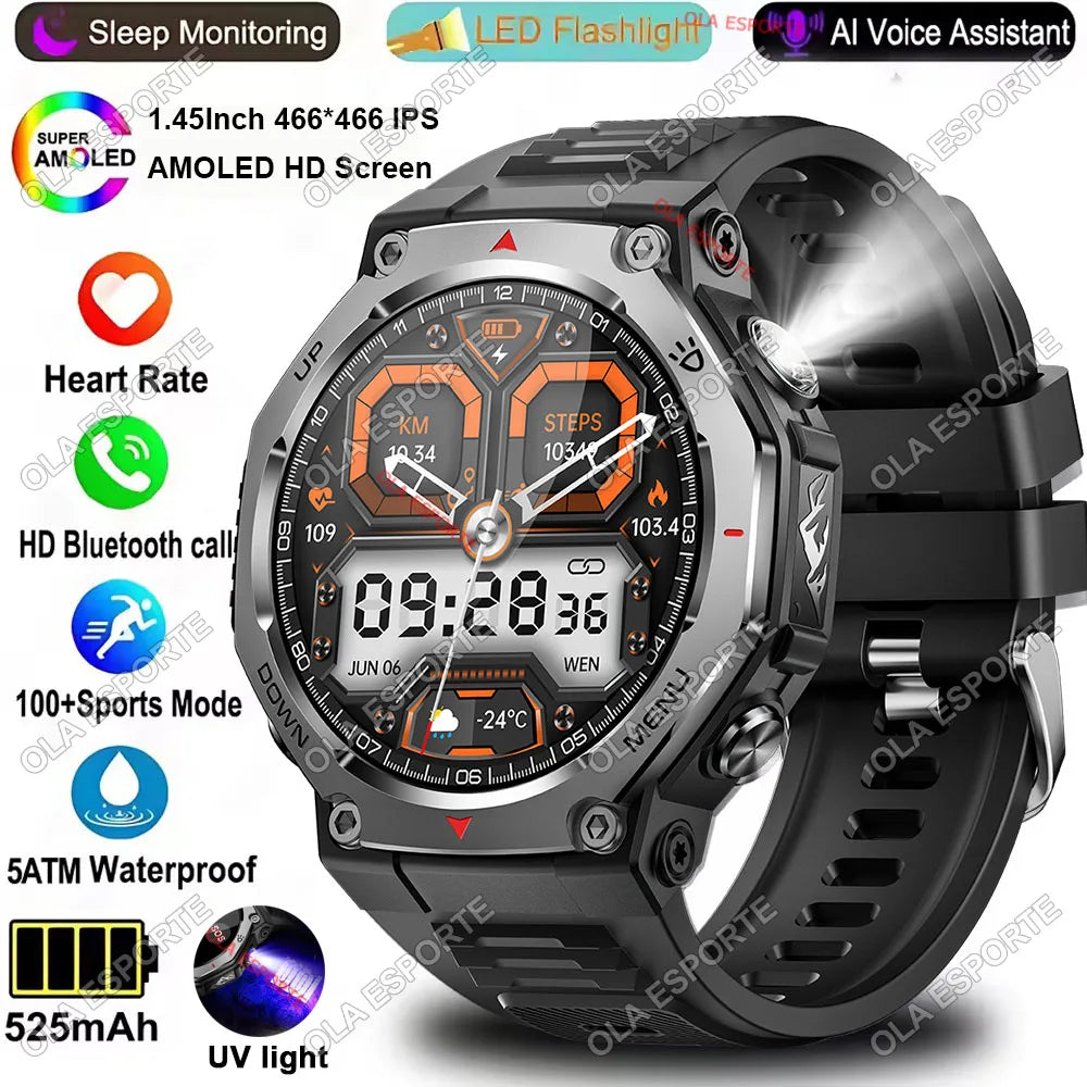 2025 T-Rex 3 GPS Smart Watch 5ATM IP69K Waterproof Clock GPS Tracker Altimeter Call Military Sport Smartwatch Men Women Bracelet