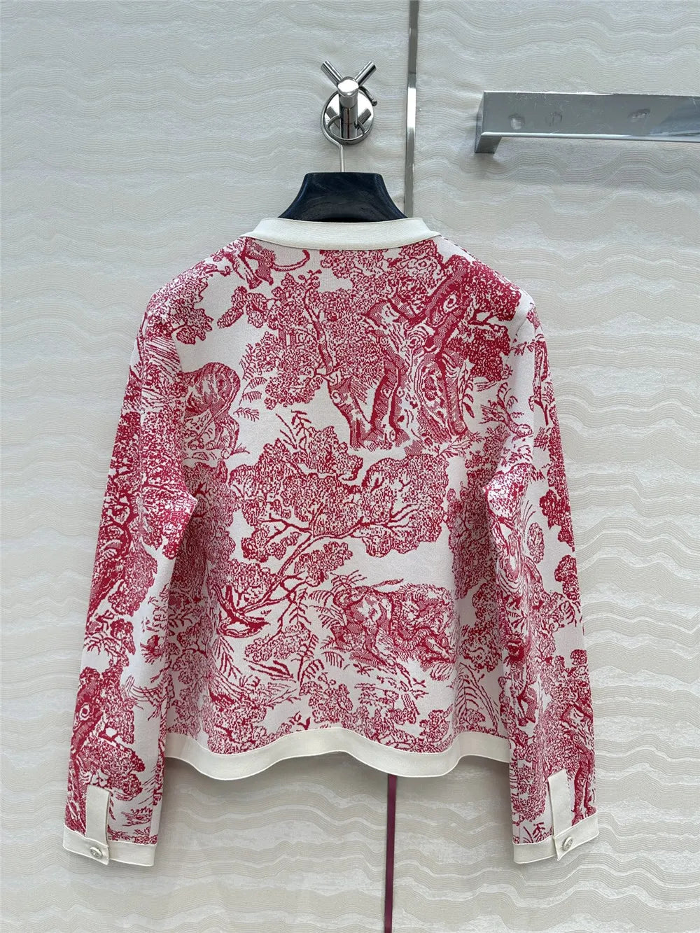 Women's Clothing 2025 Early Autumn New Style Temperament Jungle Jacquard Knitted Cardigan Top+French Elegant Half Skirt Two-Piec