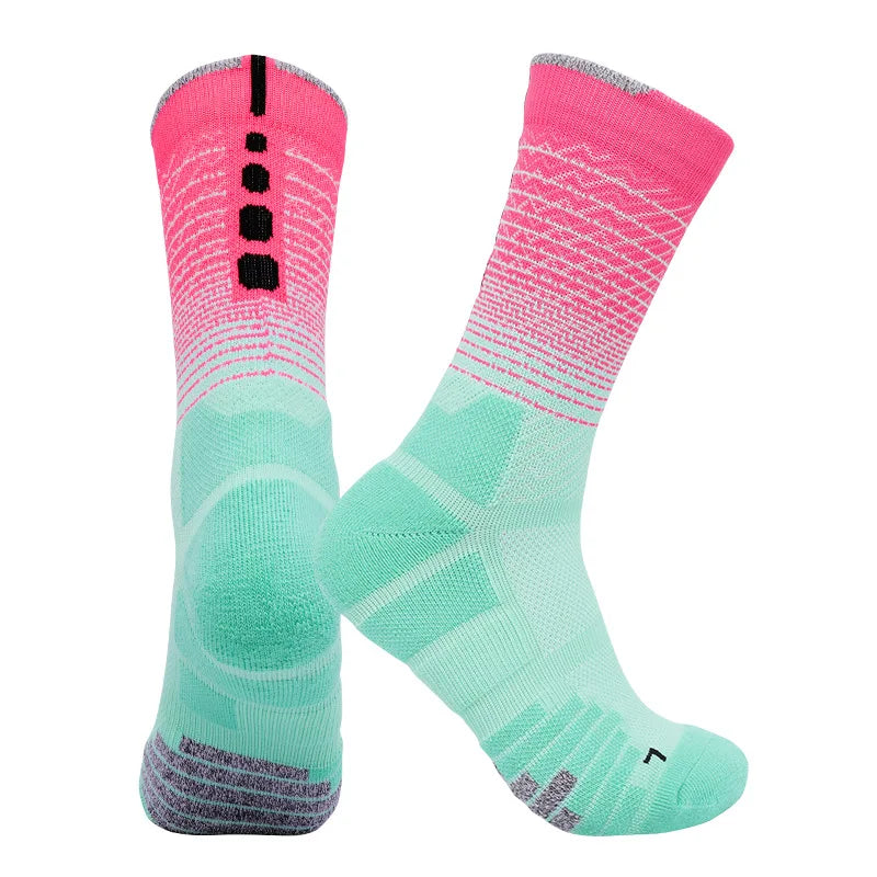Men's Basketball Socks Middle Thickened Breathable Towel Bottom Colorful Fitness Running Cycling Hiking Sports Socks calcetines