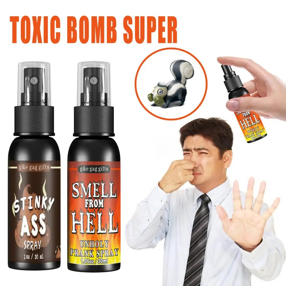 30ml Poop Spray Liquid Fart Gag Prank Joke Spray for Halloween Funny Smelly Bombs Stink Smelly Hilarious Gags Spray Kids Toy