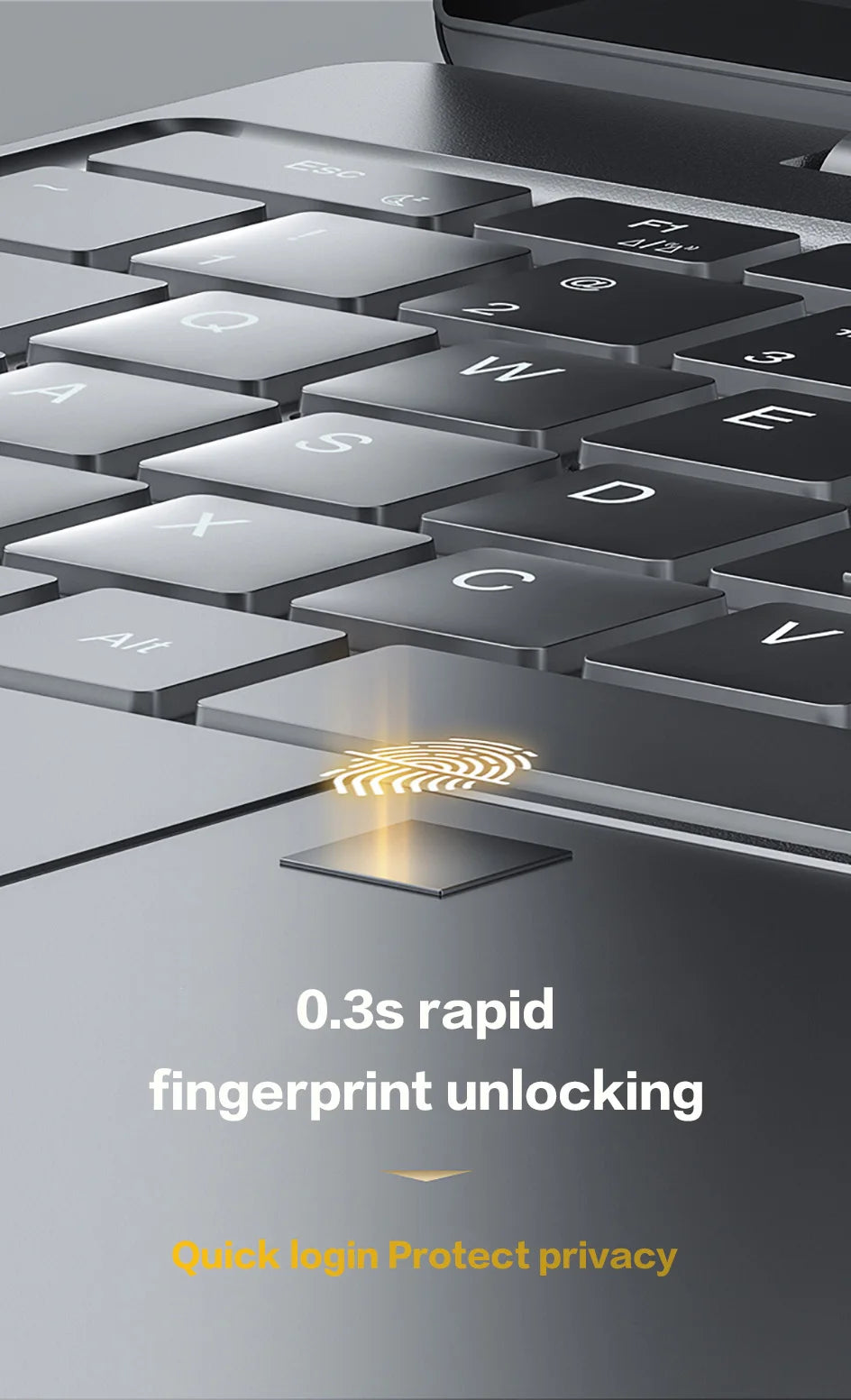 Hot 17.3" Laptop Computer Intel N5095 Windows 11 16GB DDR4 1TB SSD Fingerprint Unlock Gaming Office Study Laptop Computer