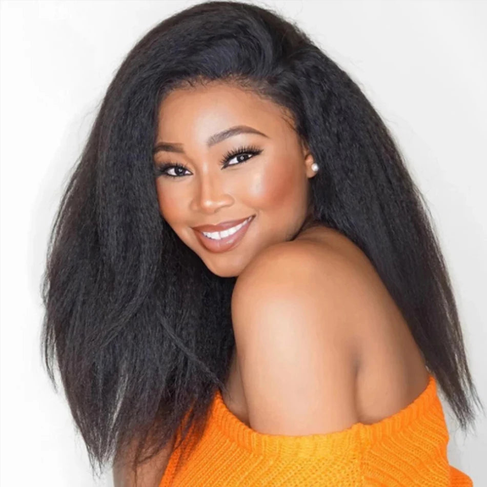 30 Inch Indian Raw Virgin Unprocessed 100% Virgin Human Hair Kinky Straight 1/2/3/4 PCS Bundles Yaki Straight For Black Women