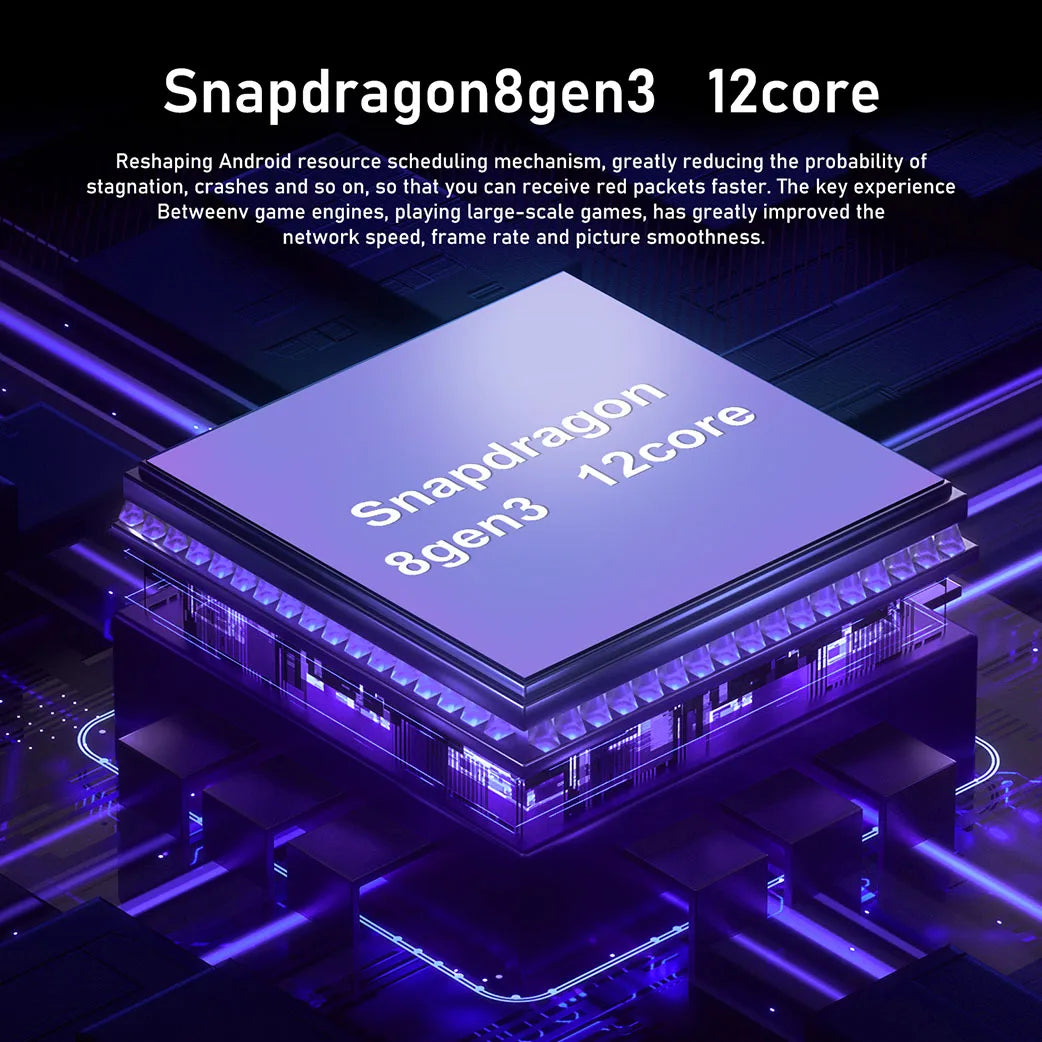 7.3" Display Phone Case Designed for Snapdragon 8 Gen 3 Performance 8000mAh Battery Life