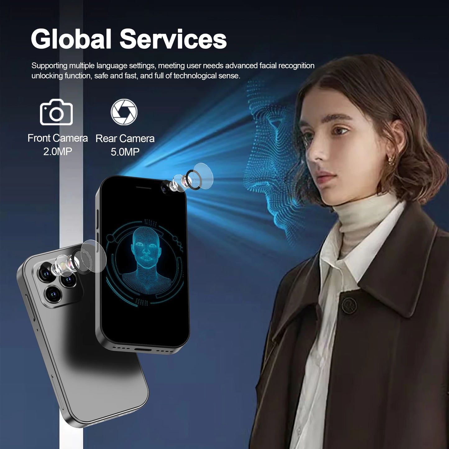 2025 HOT SALE SERVO KING8000 4G Mini Smartphone Android Global GPS 3.0" Display 5MP+2MP WIFI 2000mAh Battery Small Mobile Phones