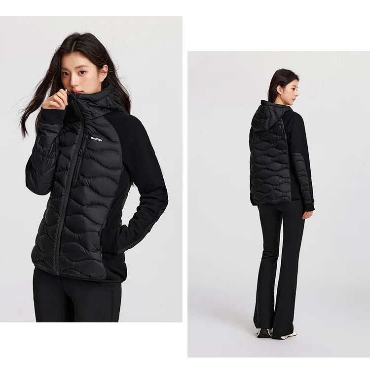 Semir Down Coats Women Slim Fit Patchwork Waterproof Fleece Raglan Sleeve 2025 Winter Clothes Woman New in Coats & Jackets