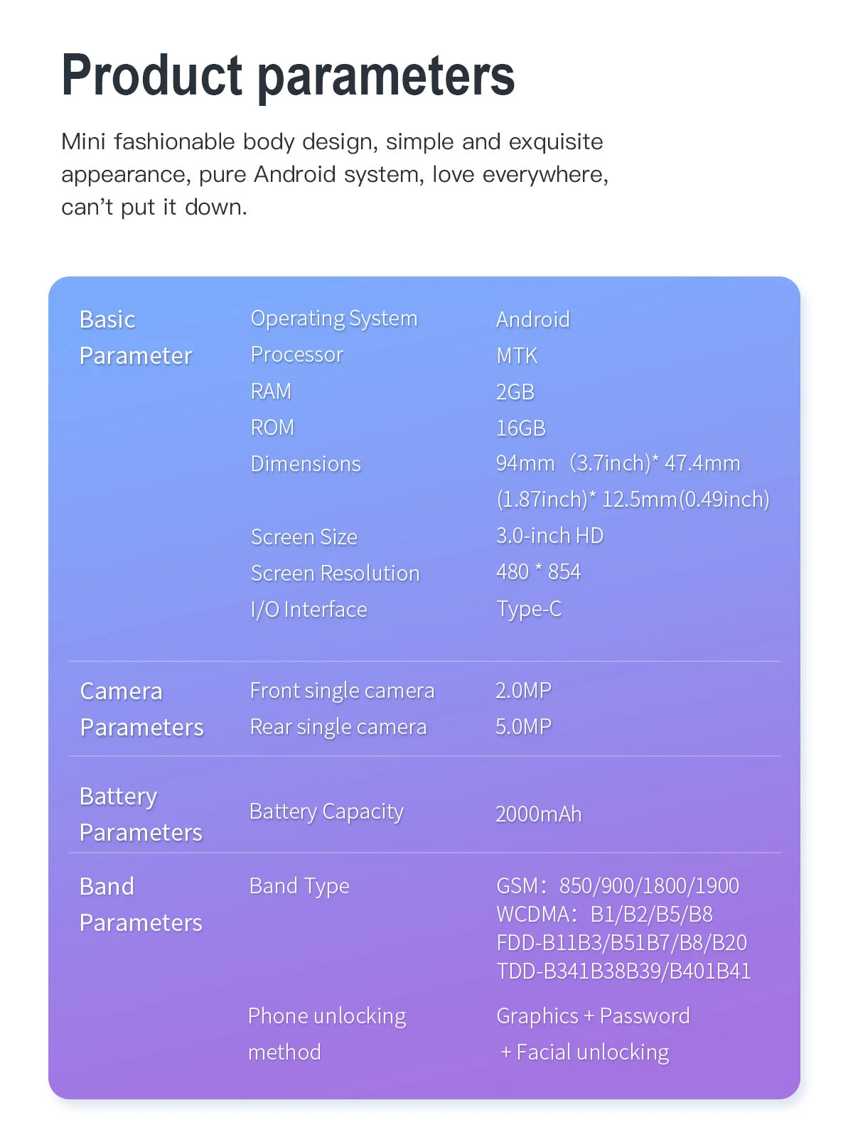 2025 HOT SALE SERVO KING8000 4G Mini Smartphone Android Global GPS 3.0" Display 5MP+2MP WIFI 2000mAh Battery Small Mobile Phones